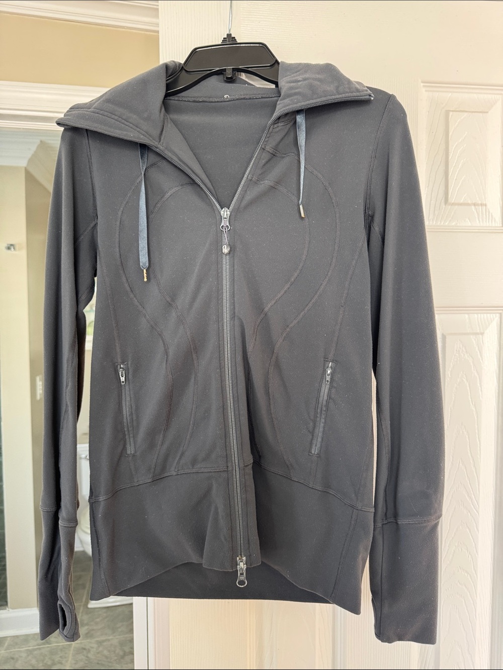 lululemon athletica Black Zip-Up Hooded Utility Jacket